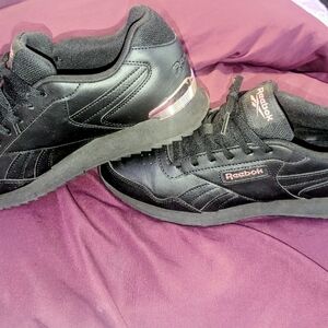 Reebok Men's Black Leather Sneakers